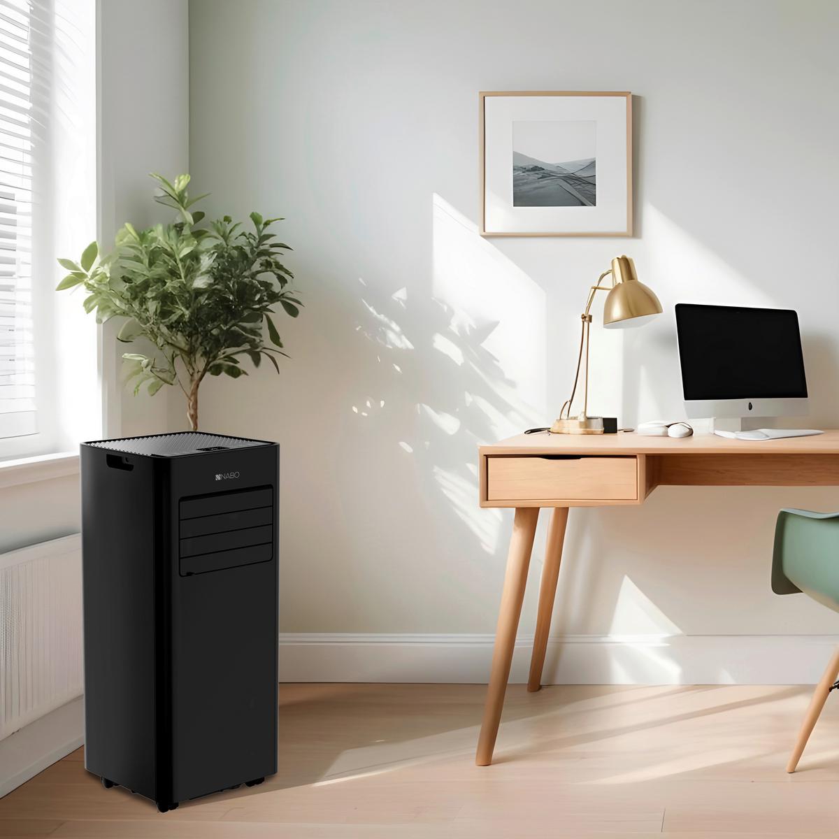 Klimaanlage 2in1 - Schwarz, Basics, Kunststoff/Metall (67,3/30,3/28,9cm) - Nabo