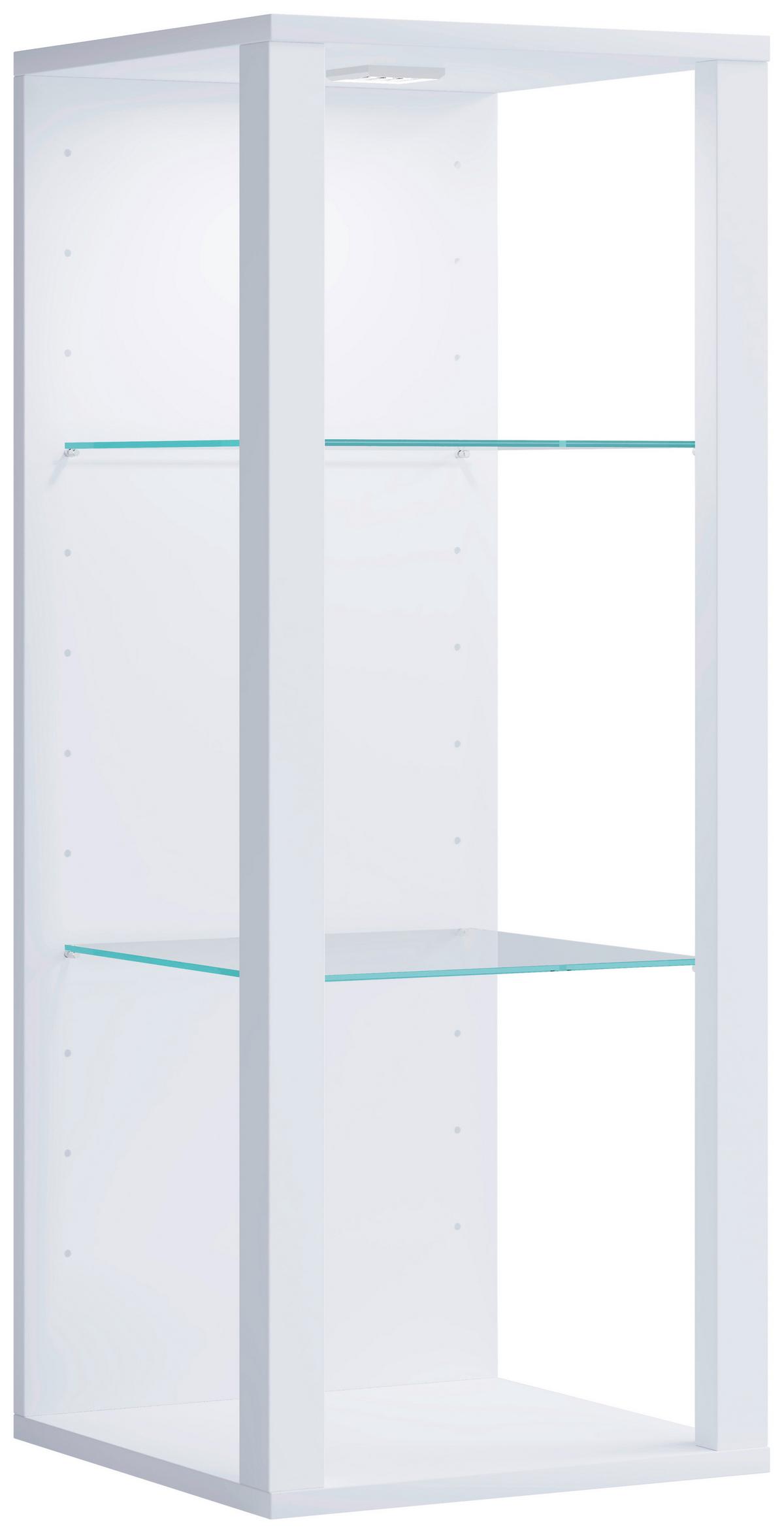 Hängevitrine Glasol Weiß B: 35 cm - Weiß, Design, Glas/Holzwerkstoff (35/90/35cm) - MID.YOU
