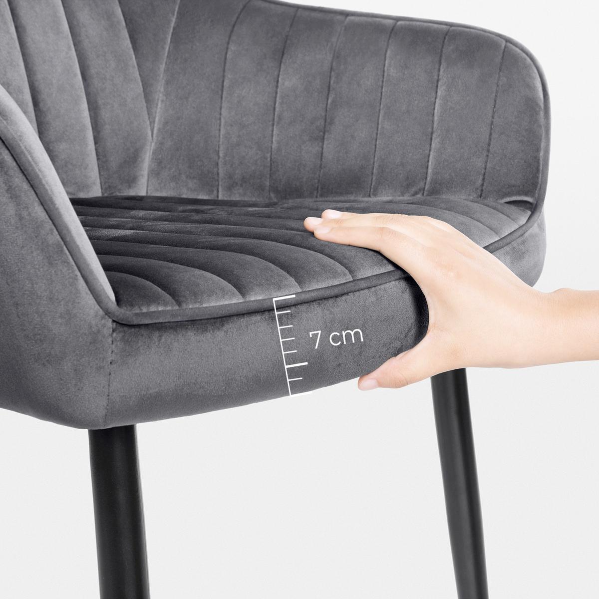 Stuhl Grau B: 62,5 Cm - Schwarz/Grau, Basics, Holzwerkstoff/Kunststoff (62.5/85/60cm)