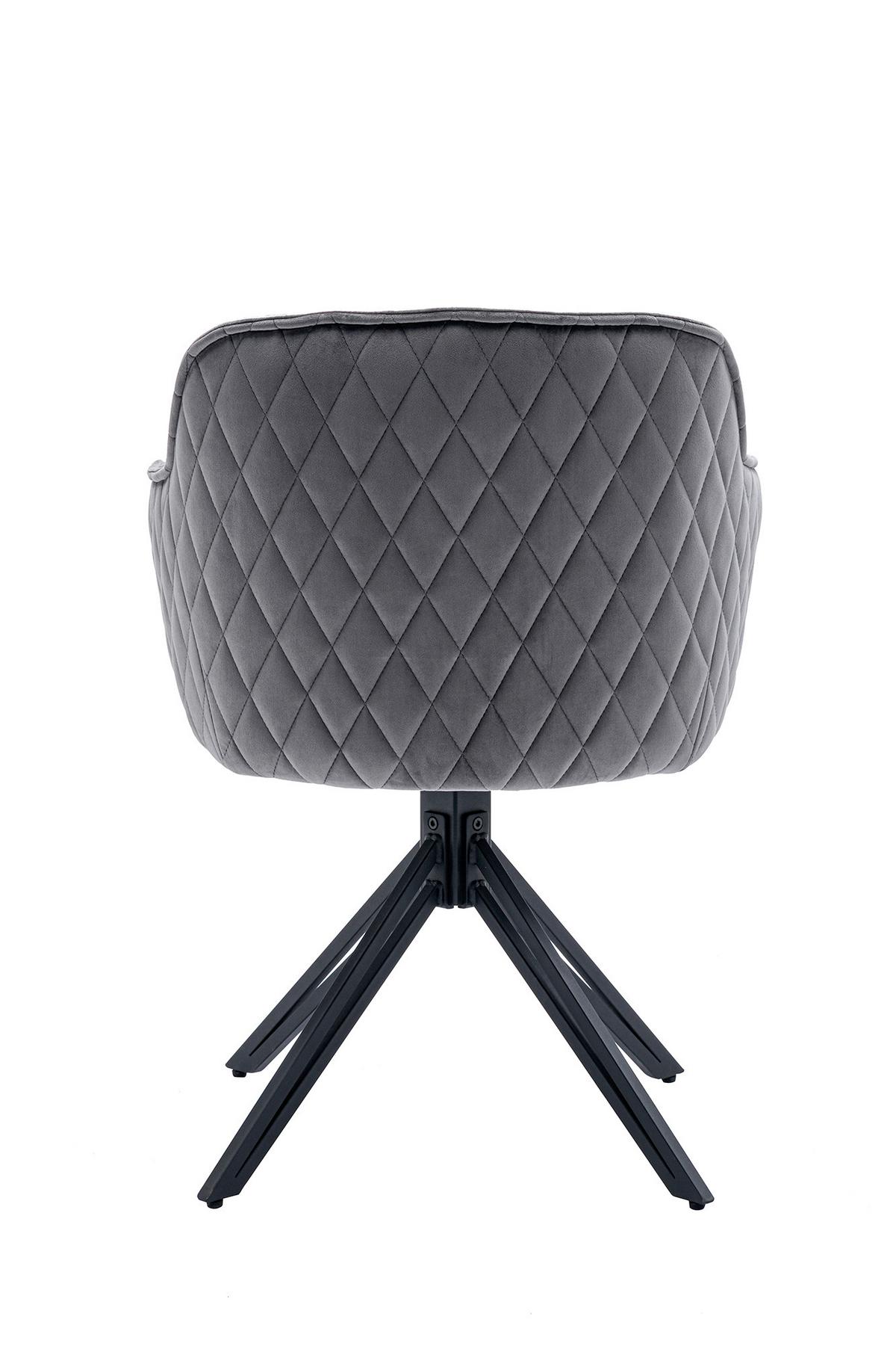 Armlehnstuhl Grau B: 59 Cm - Schwarz/Grau, MODERN, Textil/Metall (59/83/60cm) - Livetastic