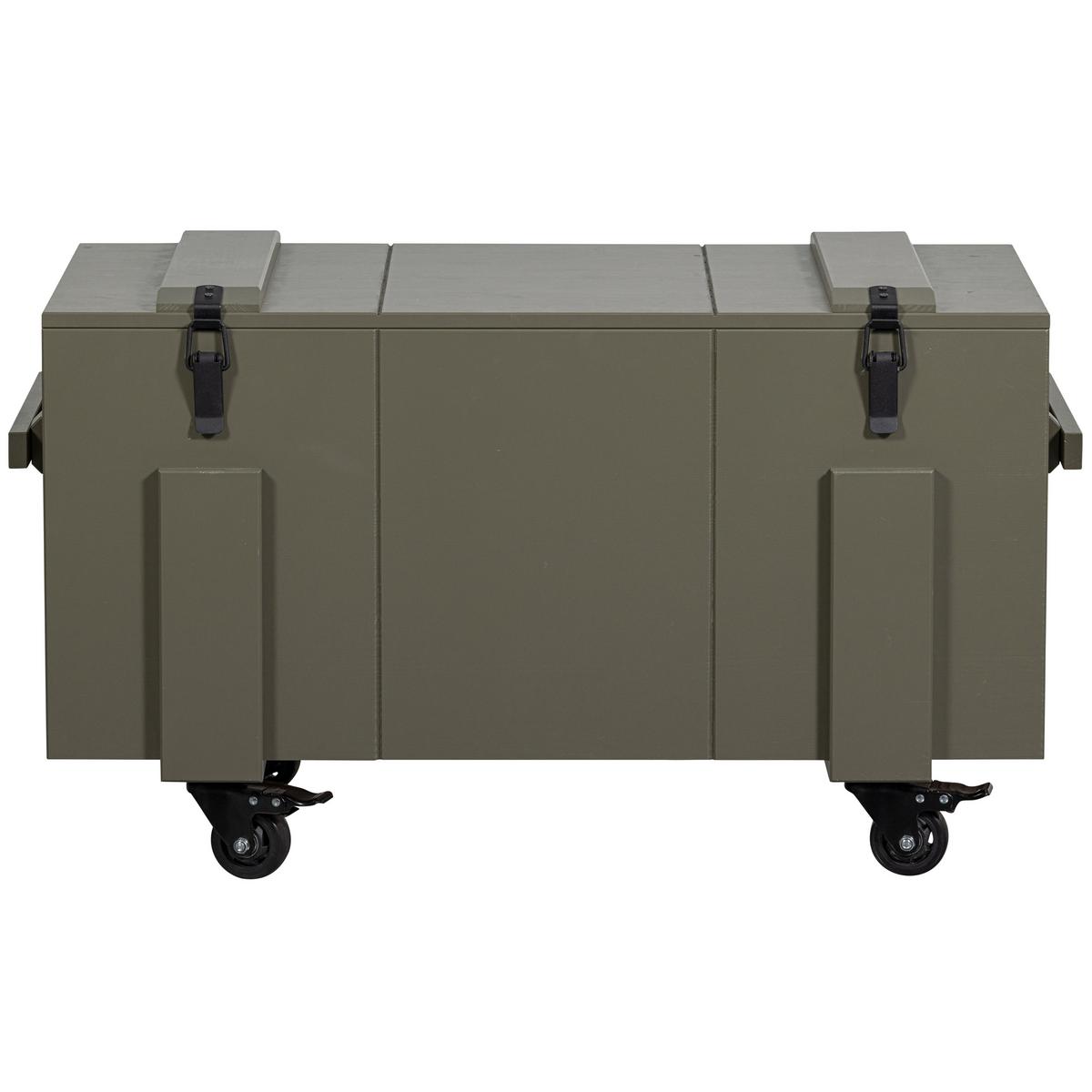 Truhe Bobby Grün B: 100cm - Grün, Design, Holz (100/55/56cm) - Livetastic