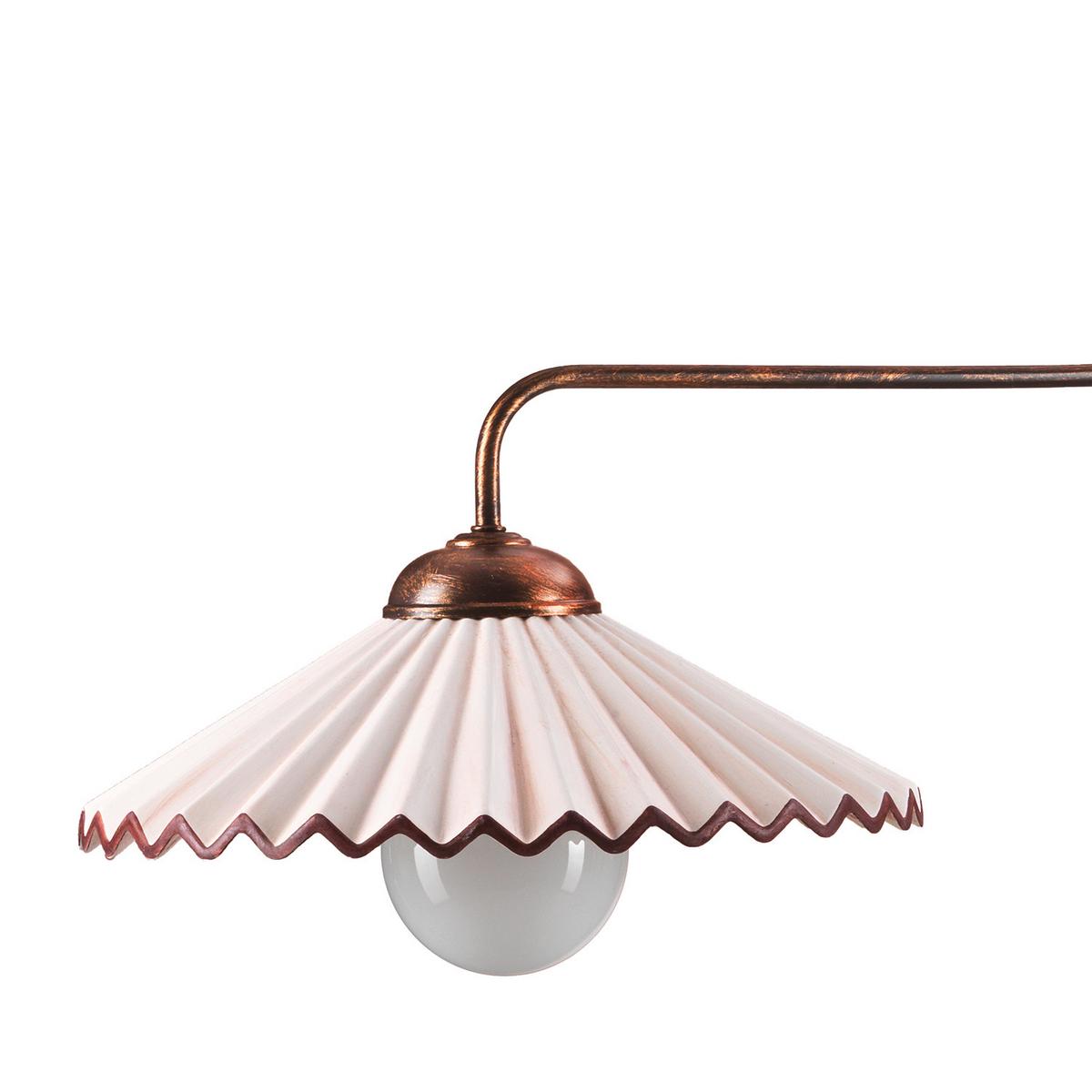 Kronleuchter 4257/2b - Bernsteinfarben/Bronzefarben, KONVENTIONELL, Keramik/Metall (100/32/115cm)