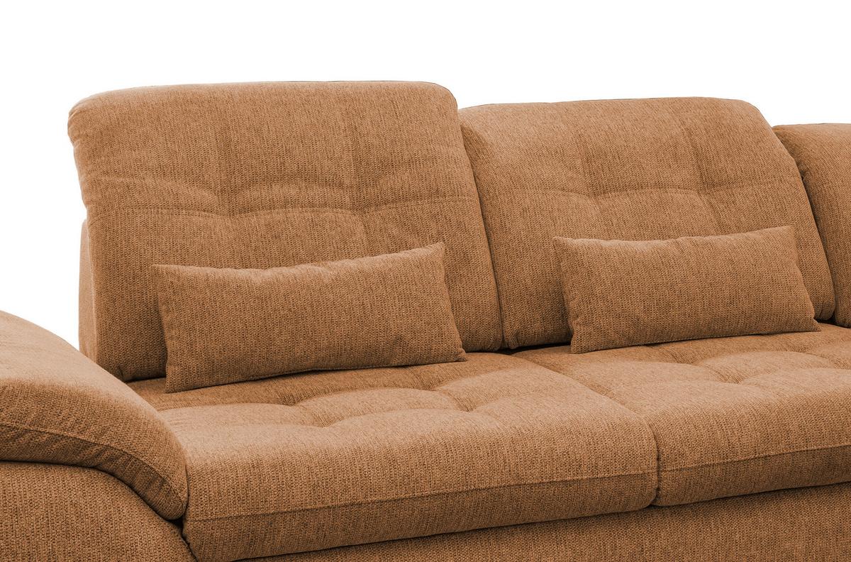 Ecksofa mit Bettkasten Rigatti Currygelb S: 314x184cm - Chromfarben/Currygelb, MODERN, Textil (314/184cm) - Livetastic
