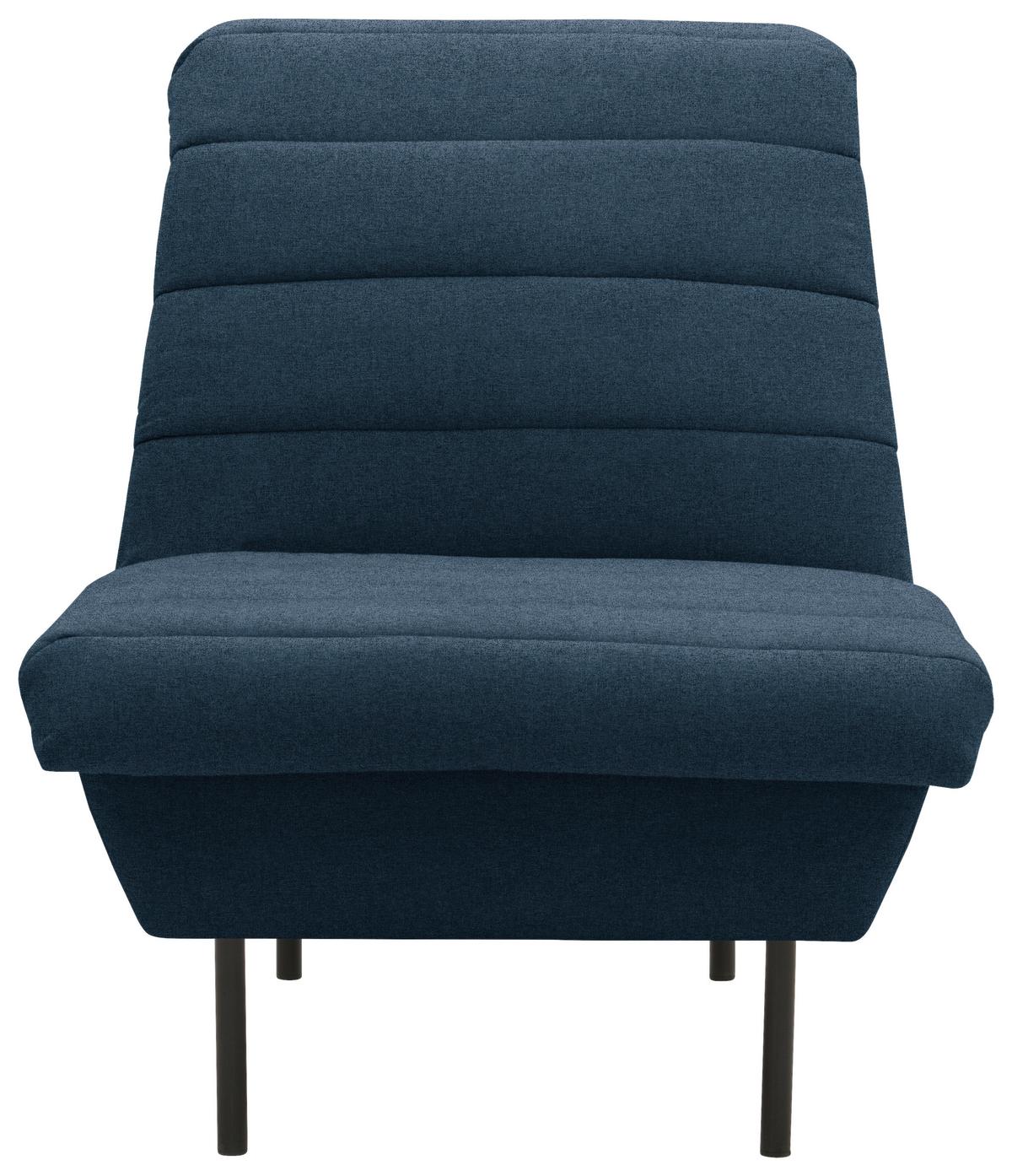 Sessel Looks Ix - Schwarz/Dunkelblau, Design, Textil (72/92/103cm) - LOOKS by W.Joop