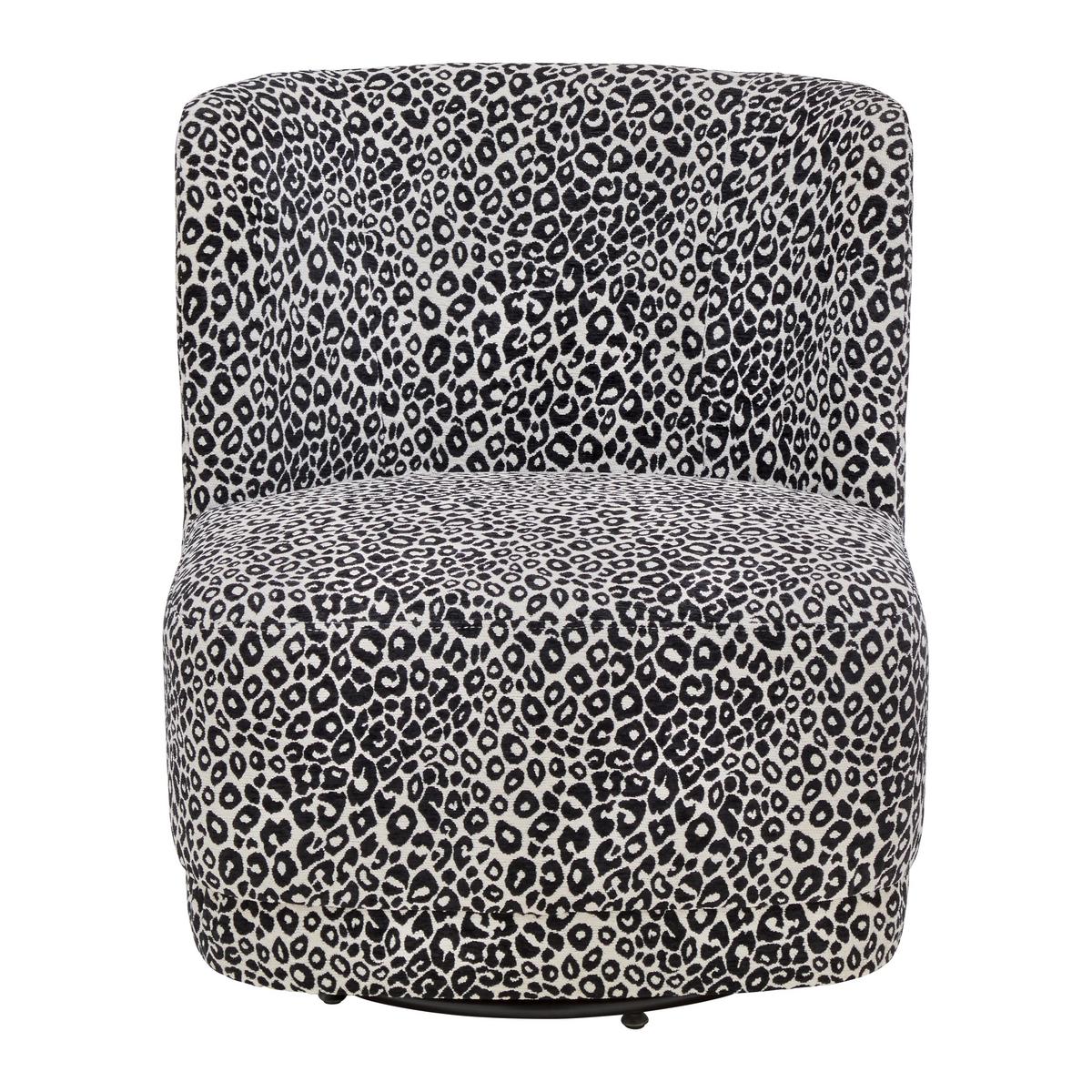 Designové křeslo BACA, černo-bílá žin., max. 140 kg - bílá/černá, Lifestyle, kov/dřevo (66/75/72cm) - Mömax