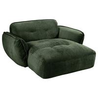 XXL-Sessel Fluffy, Dunkelgrün B: 182 cm - Dunkelgrün/Schwarz, MODERN, Textil (182/87/184cm) - Trendmanufaktur