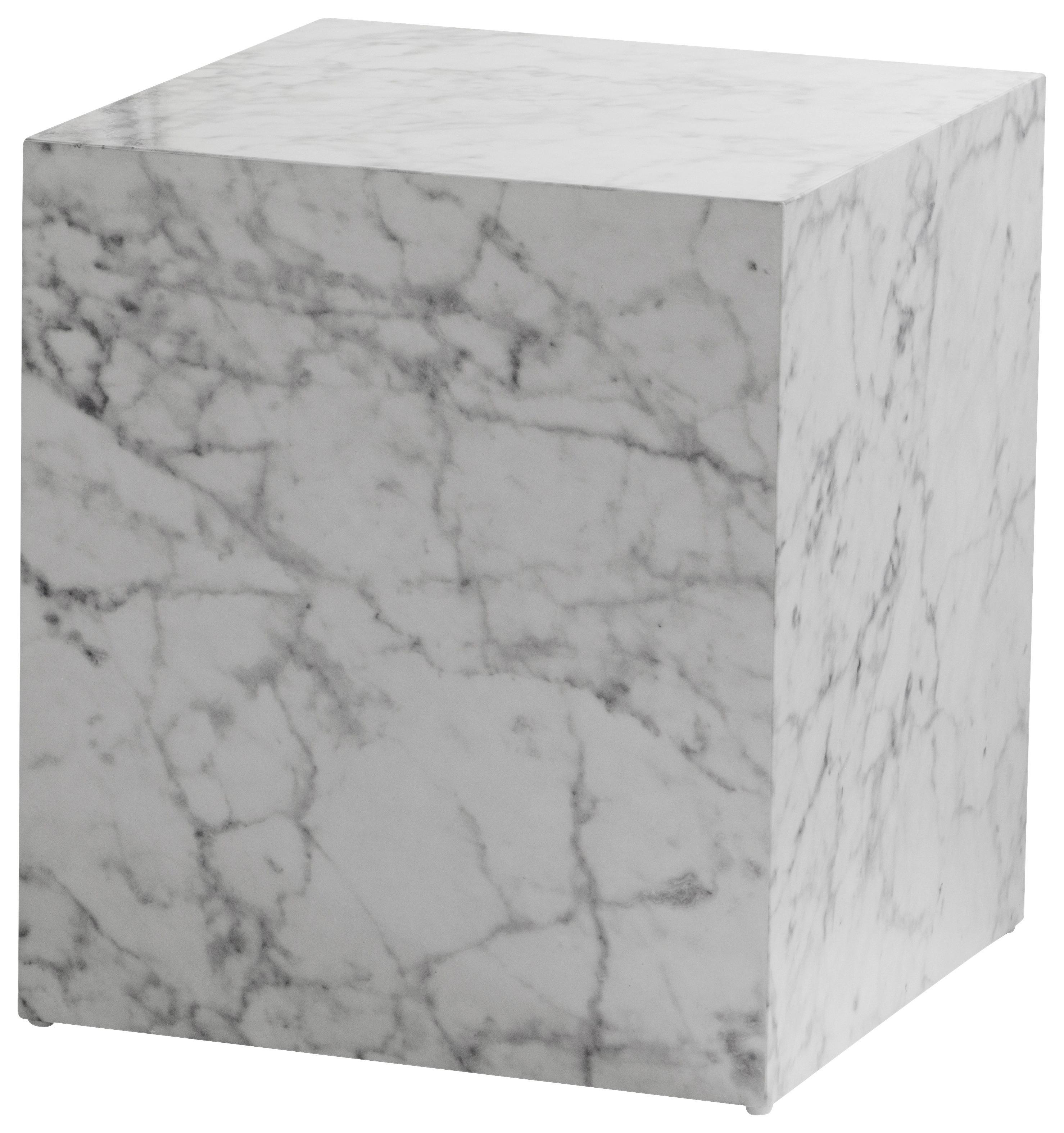 Couchtisch Monobloc Wl6.855 - Weiß Hochglanz, LIFESTYLE, Holzwerkstoff (40/40/45cm) - Livetastic