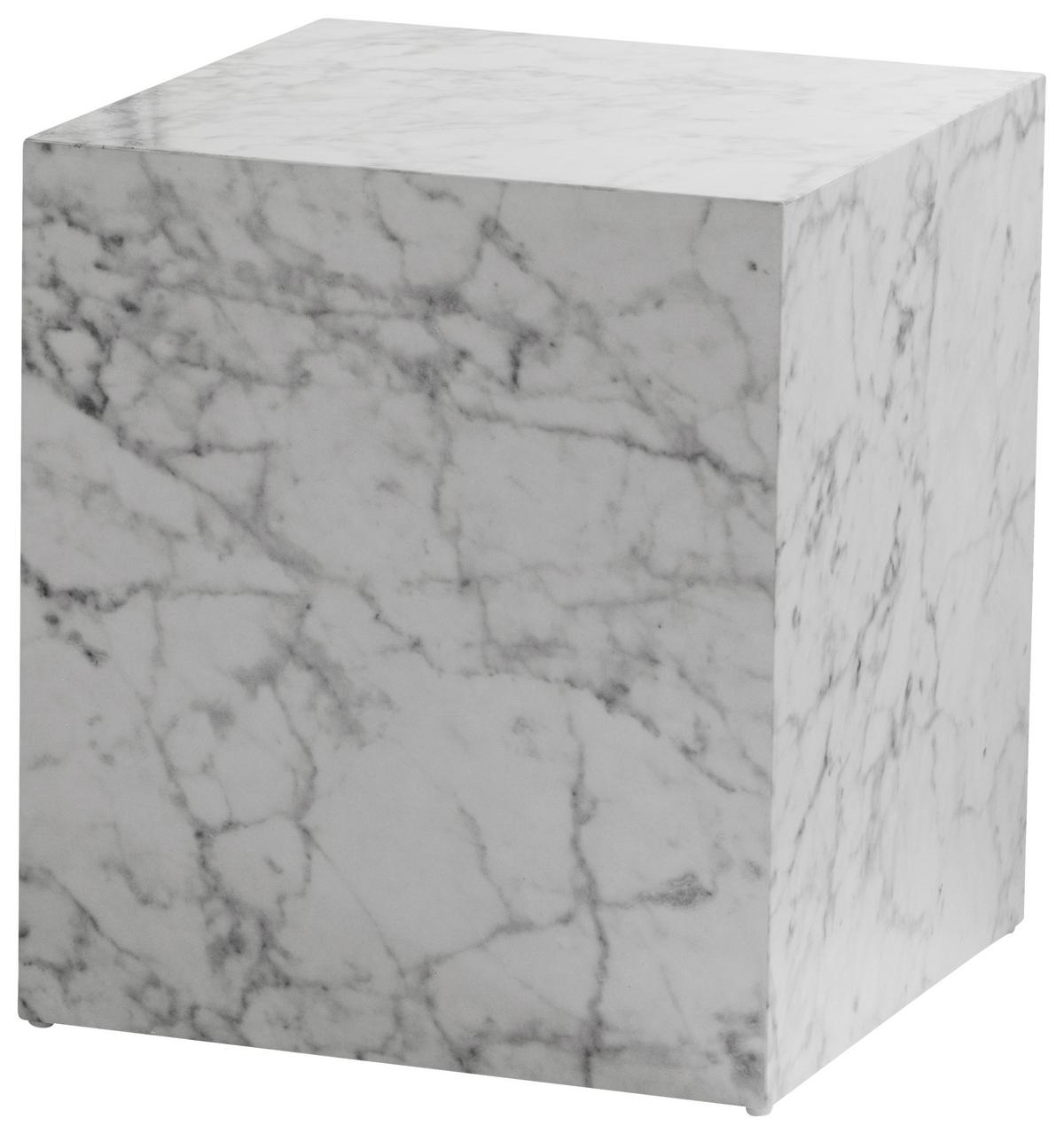 KONFERENČNÍ STOLEK MONOBLOC - vysoce lesklá bílá, Lifestyle, kompozitní dřevo (40/40/45cm) - Livetastic