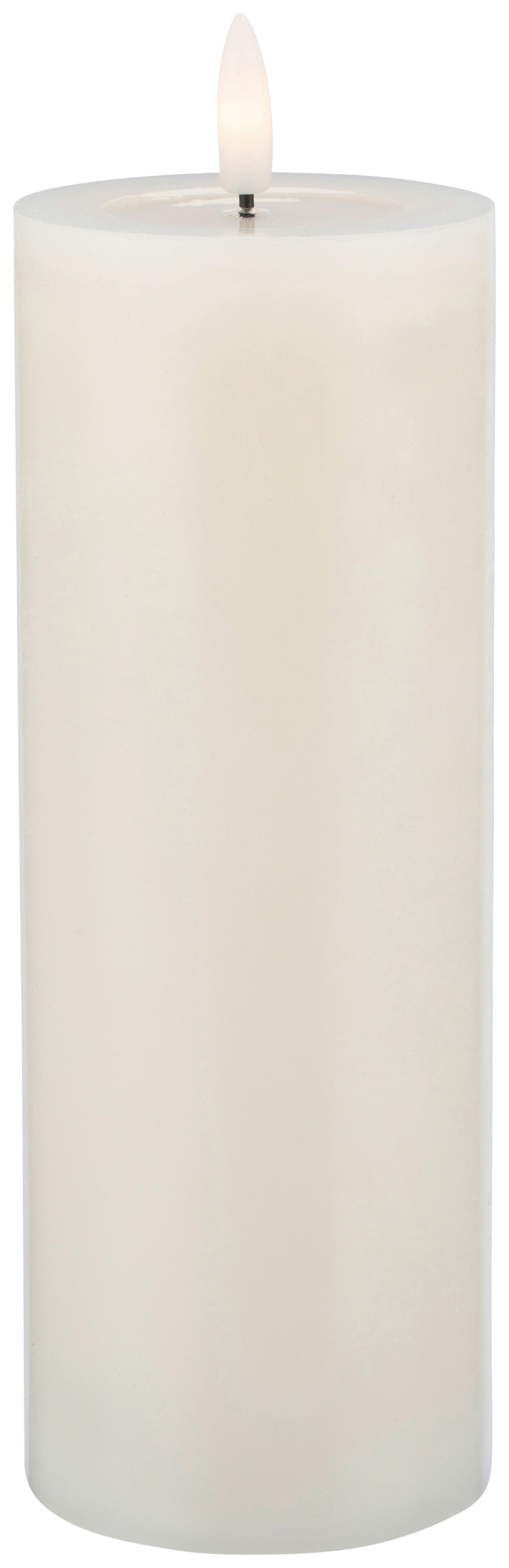 Led-kerze Mara Weiß Mit Timer, Ø/h: 7,5/12,8 Cm