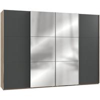 Schwebetürenschrank B: 300 Cm Level, Graphit/eiche Dekor - Eichefarben/Graphitfarben, MODERN, Holzwerkstoff (300/216/65cm) - MID.YOU