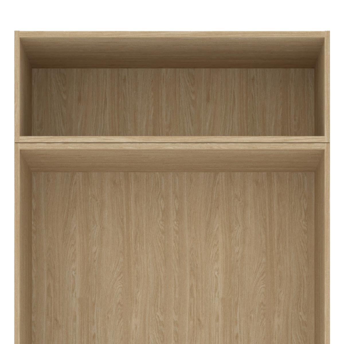 Kleiderschrankkorpus Unit B: 91,1 cm Maxihöhe Eichef. - Eichefarben, MODERN, Holzwerkstoff (91,1/242,2/56,5cm) - Ondega