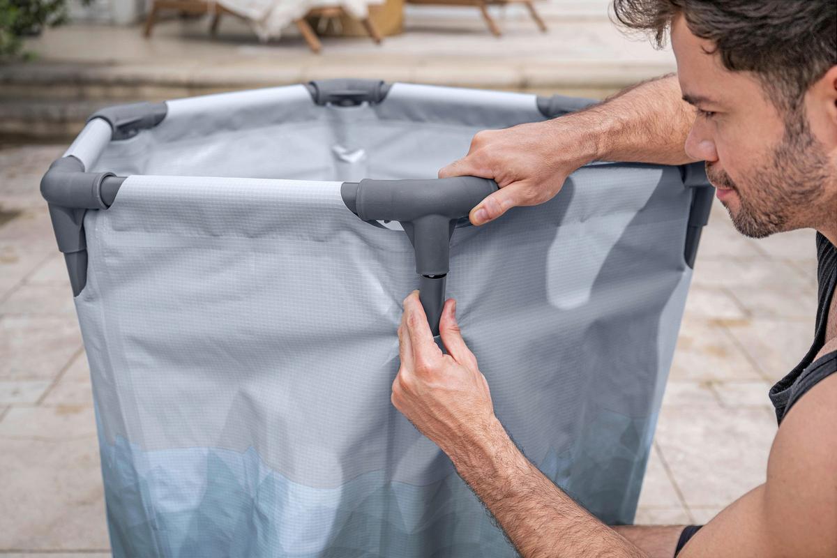 Eisbad Lennard - Blau/Grau, KONVENTIONELL, Kunststoff/Metall (90/80cm) - Bestway