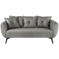 2,5 Sitzer Sofa Baggio Grau B: 196 Cm - Schwarz/Grau, MODERN, Textil (196/94/103cm) - Livetastic
