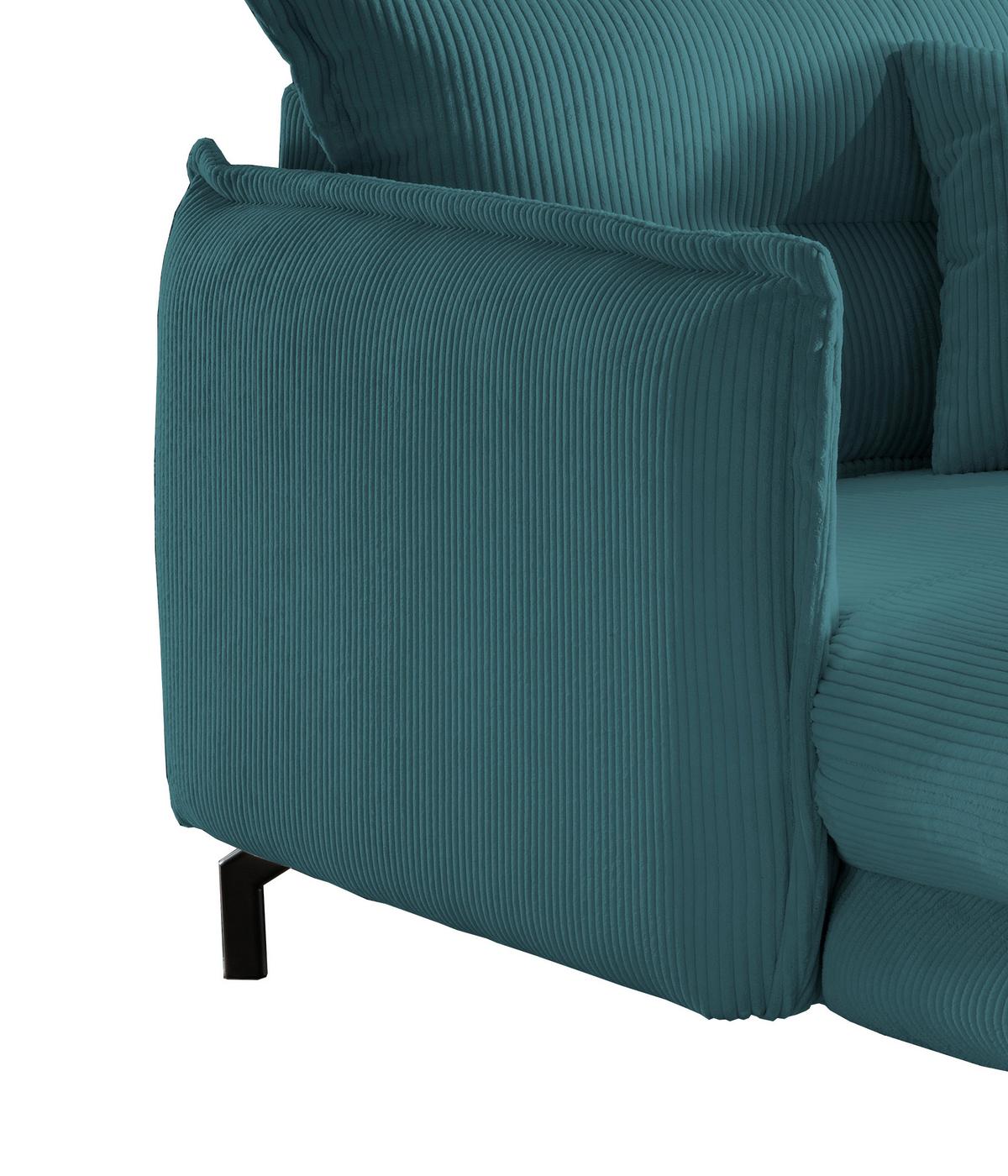 Xxl-sessel Lava Petrol B: 111 Cm - Petrol/Schwarz, MODERN, Textil (111/101/167cm) - Livetastic