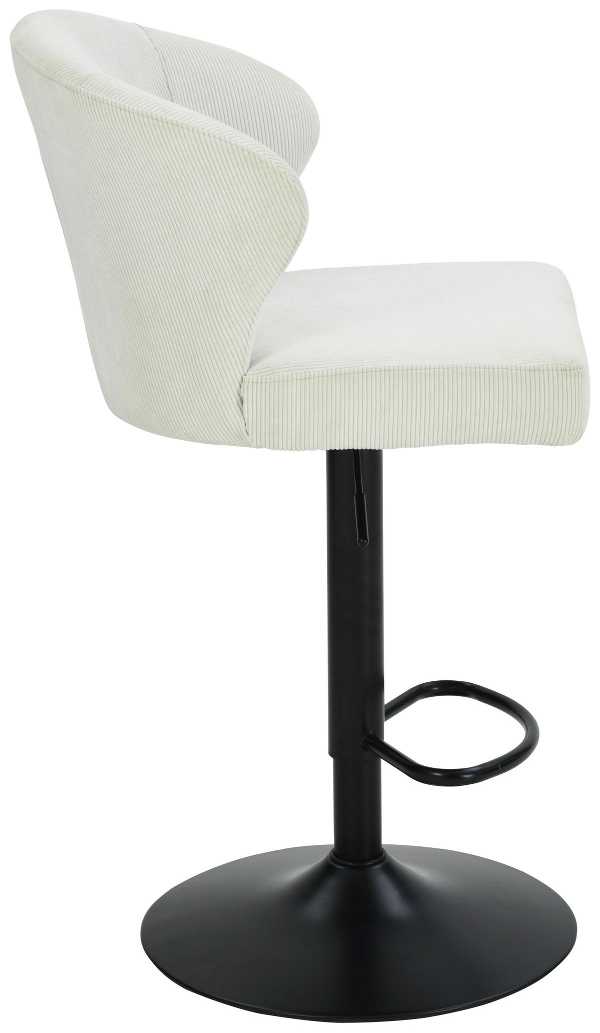 BAROVÁ ŽIDLE JANA CORD - černá/béžová, Moderní, kov/dřevo (54/110,5/93,5/56cm) - Based