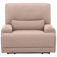 Relaxsessel Texas Mokka B: 122 cm - Schwarz/Mokka, Basics, Holz/Textil (122/106/102cm) - MID.YOU