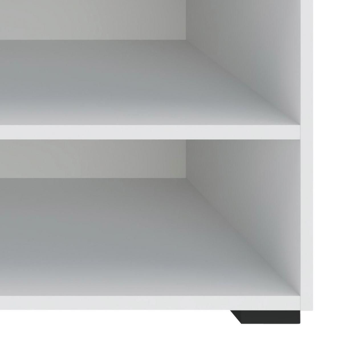 REGÁL UNIT-ELEMENTS MAXI - bílá/černá, Moderní, kompozitní dřevo (91,2/89,6/40cm) - Ondega