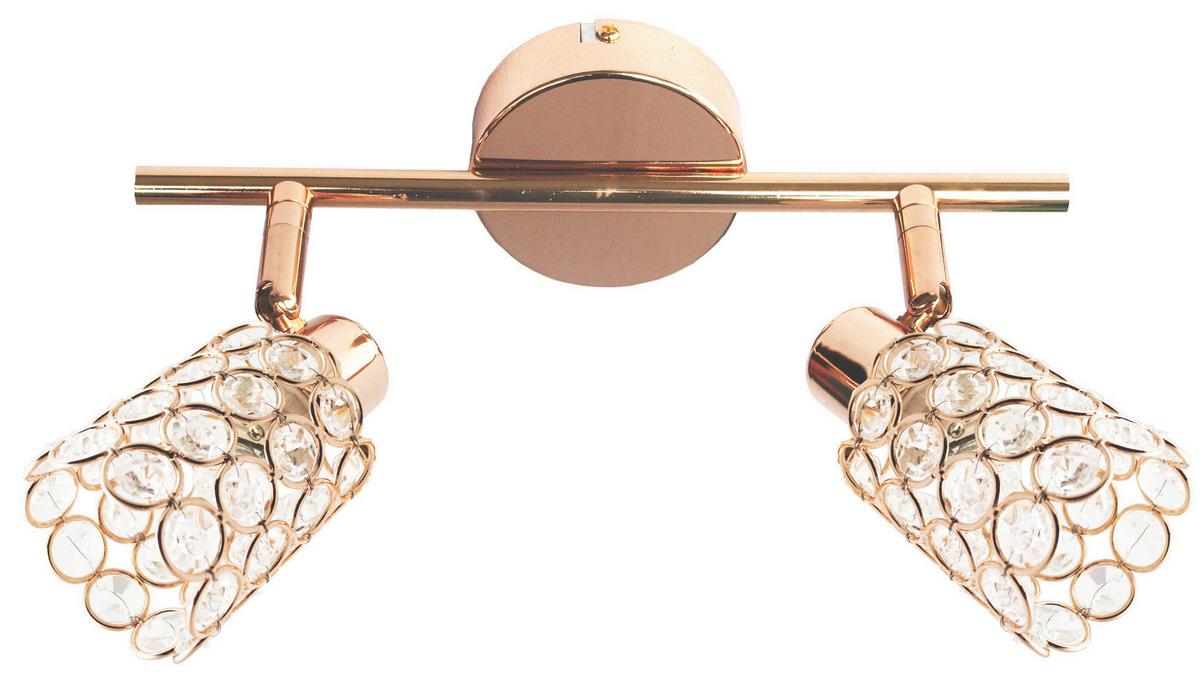 Strahler 92-70104 York - Transparent/Roségold, KONVENTIONELL, Glas/Metall (37/8/17cm)