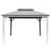 Pavillon Messina 363x298 cm Wetterfest Gartenpavillon - Champagner, Basics, Metall (363/291/298cm)