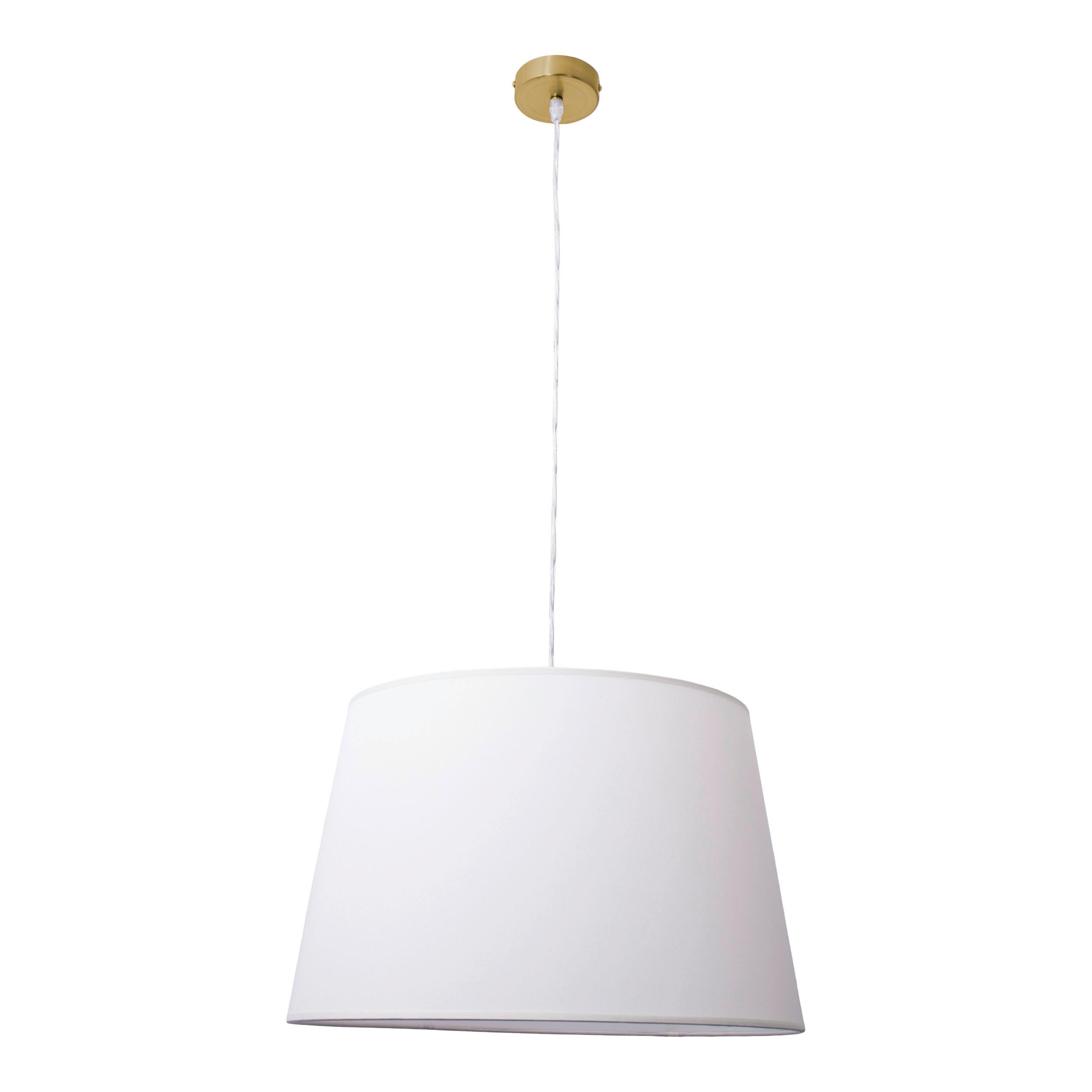 Pendelleuchte BOLOGNA - Beige/Messingfarben, Basics, Textil/Metall (45/128cm) - Näve