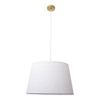 Pendelleuchte BOLOGNA - Beige/Messingfarben, Basics, Textil/Metall (45/128cm) - Näve