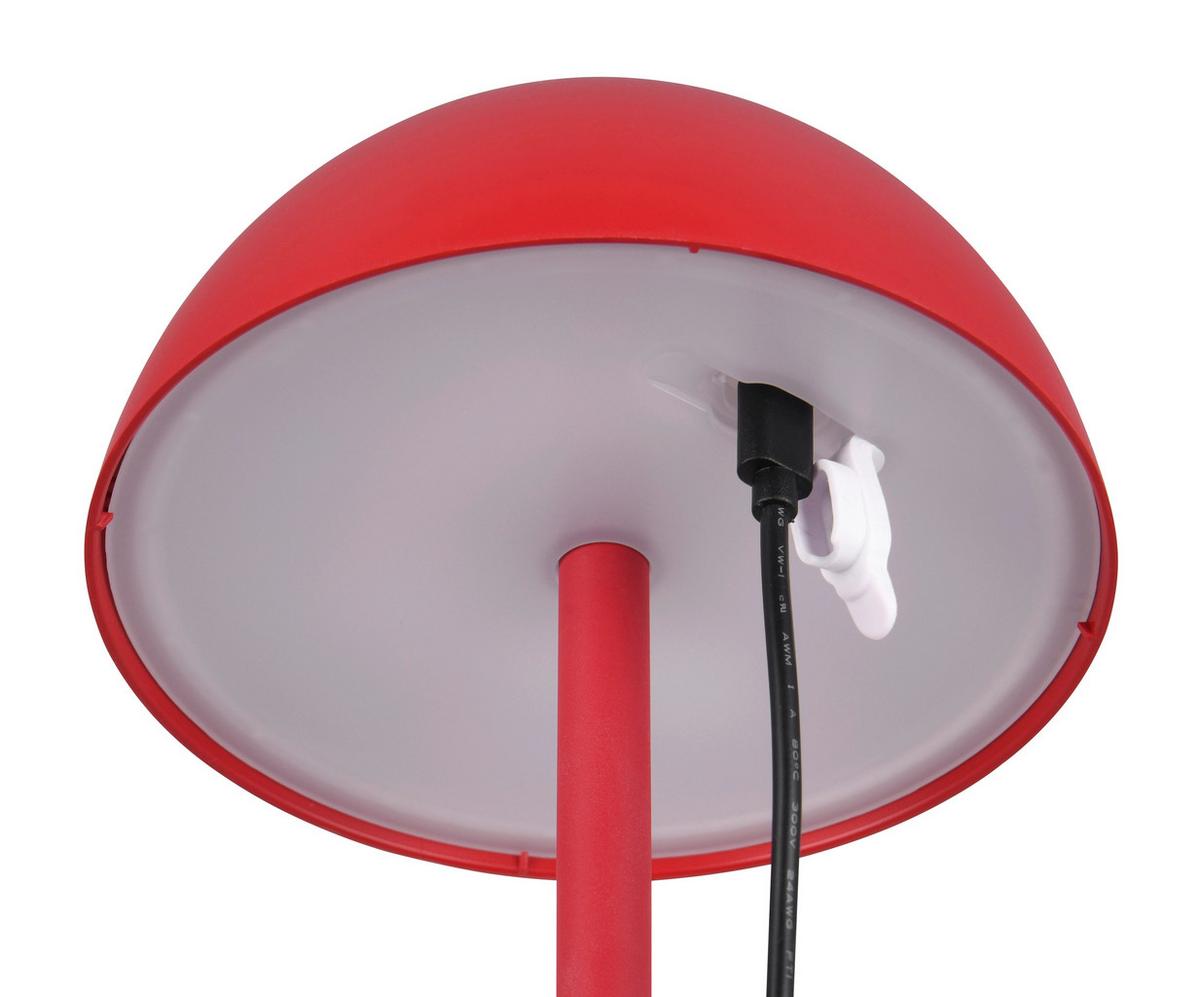 Akku-Tischleuchte R54106110 Ricardo - Rot, Trend, Kunststoff (13,5/30cm)