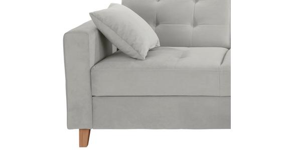Ecksofa Bergen - Hellgrau/Naturfarben, Design, Textil (231/160cm) - Luca Bessoni