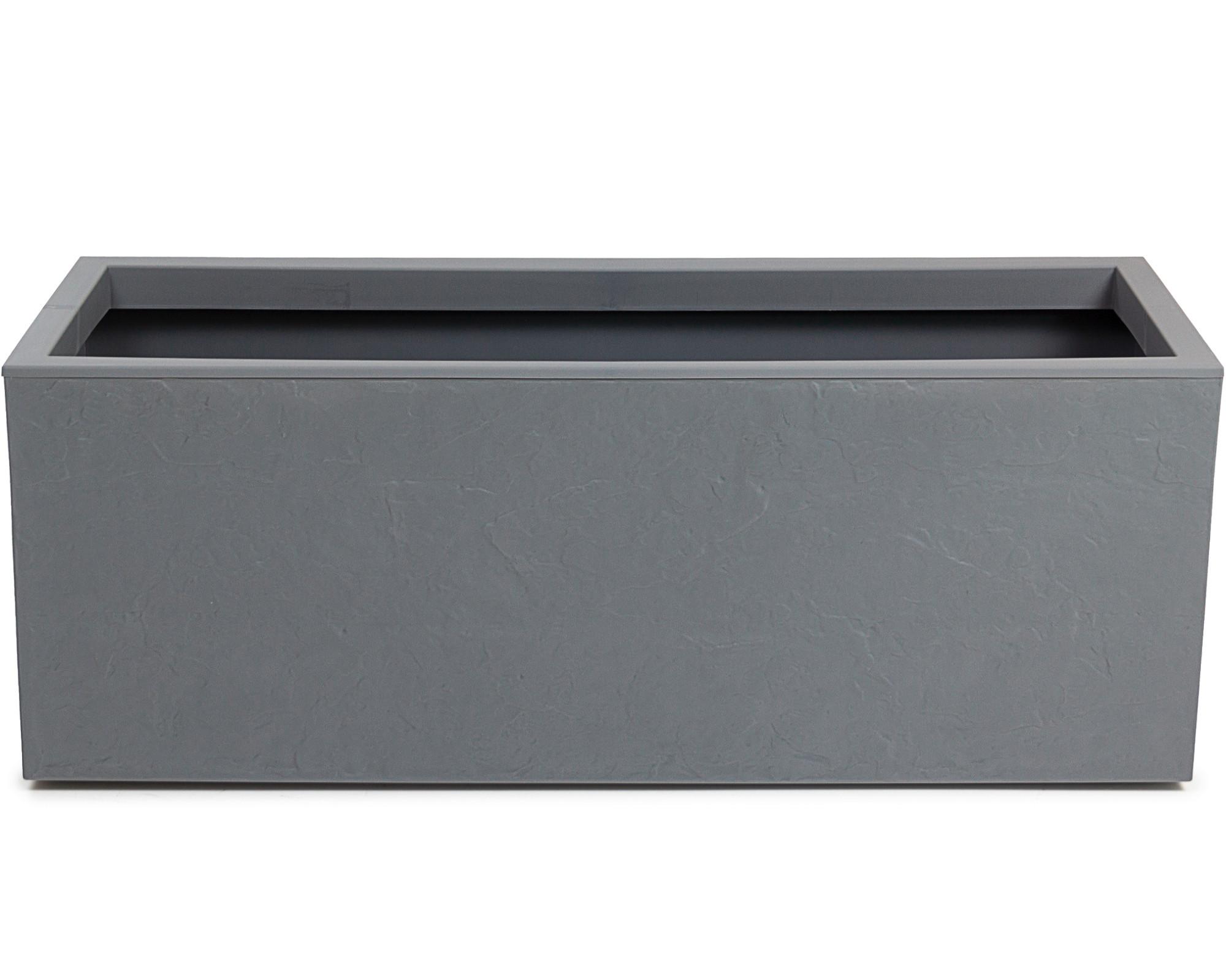Übertopf Kunststoff Grau Wetter-/ Und Uv-Beständig - Grau, Basics, Kunststoff (80/30/30cm)