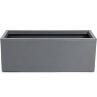 Übertopf Kunststoff Grau Wetter-/ und Uv-Beständig - Grau, Basics, Kunststoff (80/30/30cm)