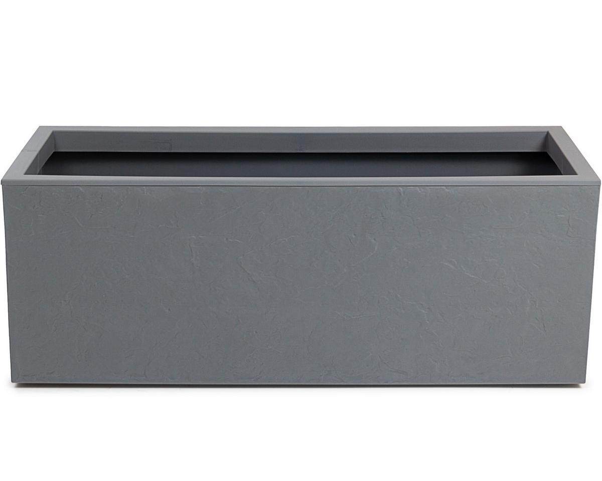 Übertopf Kunststoff Grau Wetter-/ und Uv-Beständig - Grau, Basics, Kunststoff (80/30/30cm)