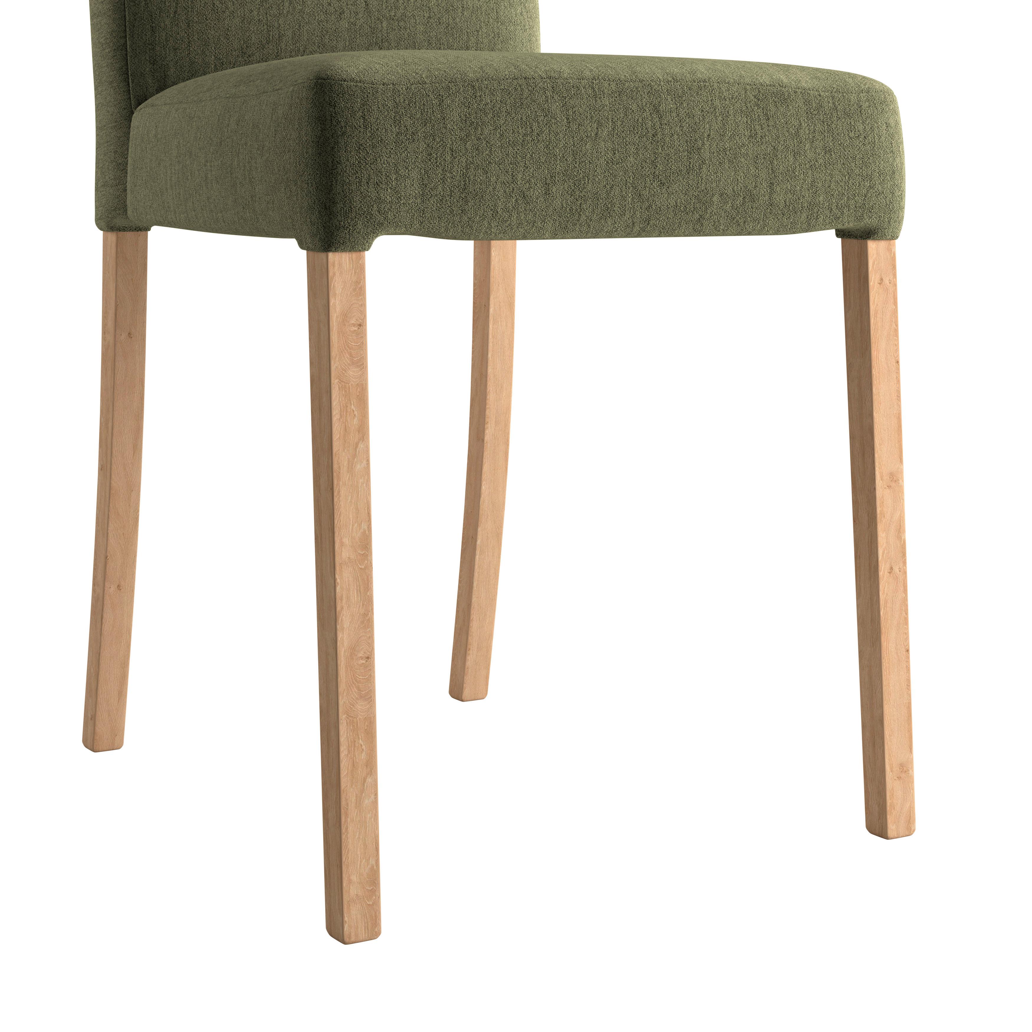 Stuhl Emma Ii - Eichefarben/Grün, KONVENTIONELL, Holz/Textil (43/91/58cm)