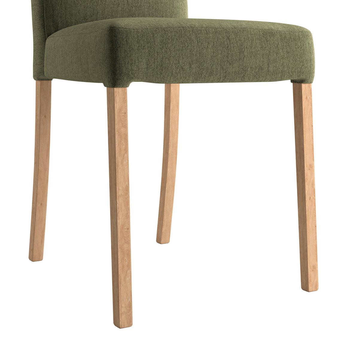 Stuhl Emma Ii - Eichefarben/Grün, KONVENTIONELL, Holz/Textil (43/91/58cm)