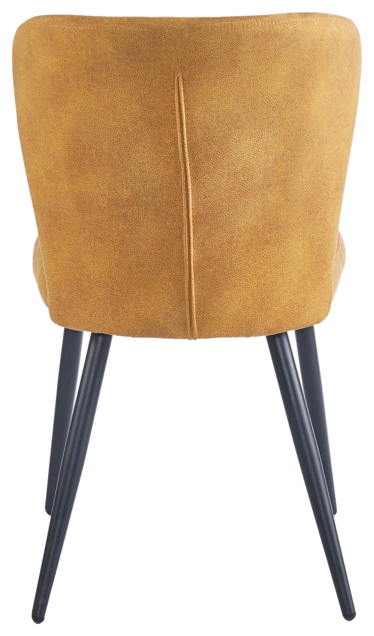 Židle Lynn, žlůtá - černá/žlutá, Moderní, kov/textil (51/86/65cm) - Mömax