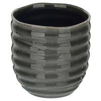 Obal na kvetináč MOOD - sivá, keramika (12,5/13cm) - Mömax