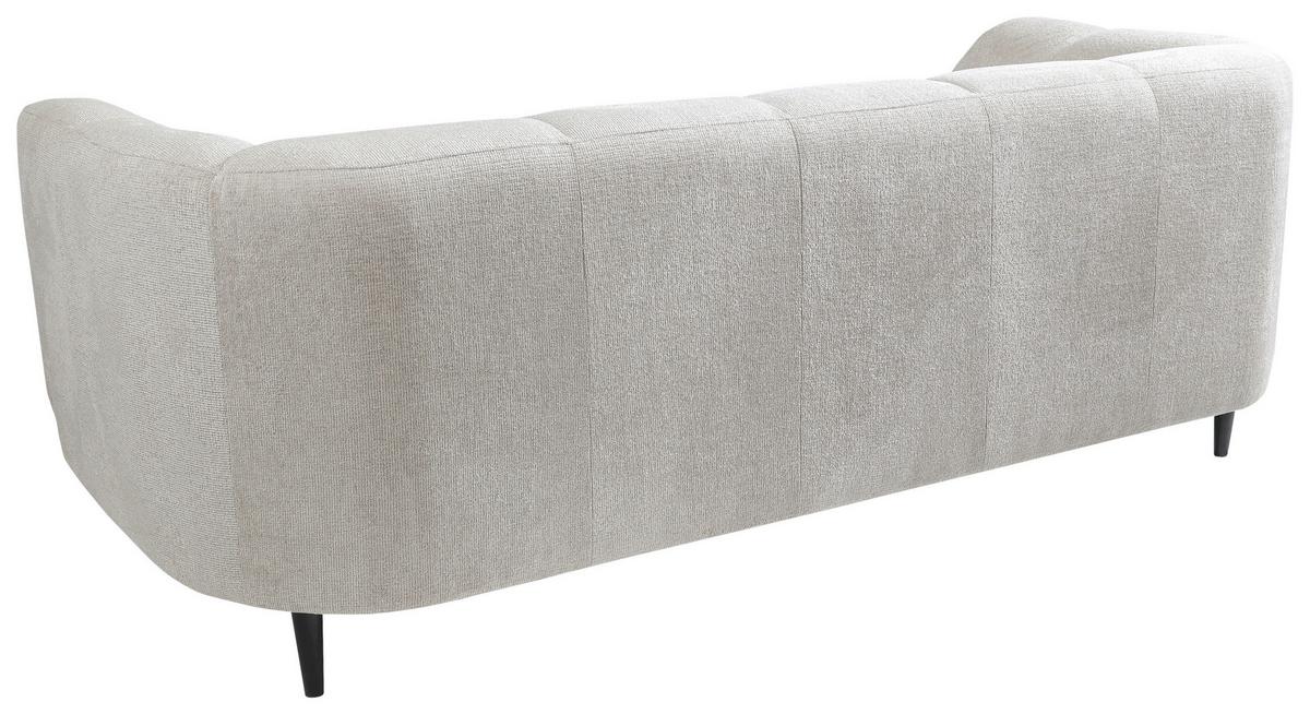 3-sitzer-sofa Lou Creme/schwarz, 226 Cm - Creme/Schwarz, Design, Textil (226/77/106cm) - MID.YOU