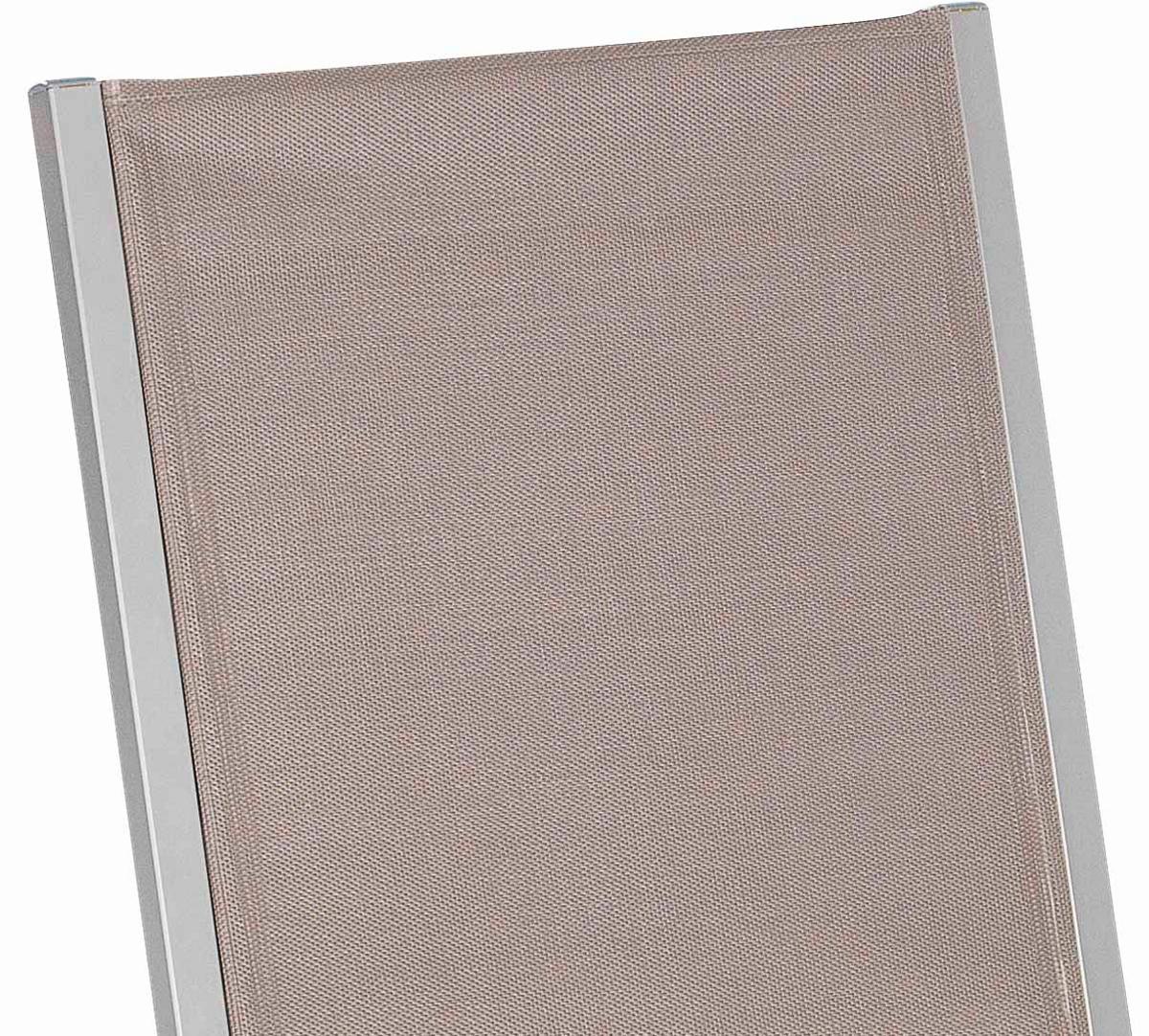 Gartensessel Klappbar Naxos Holz/Metall/Textil - Silberfarben/Grau, ROMANTIK / LANDHAUS, Holz/Textil (58,5/110,5/65cm) - Gardenson
