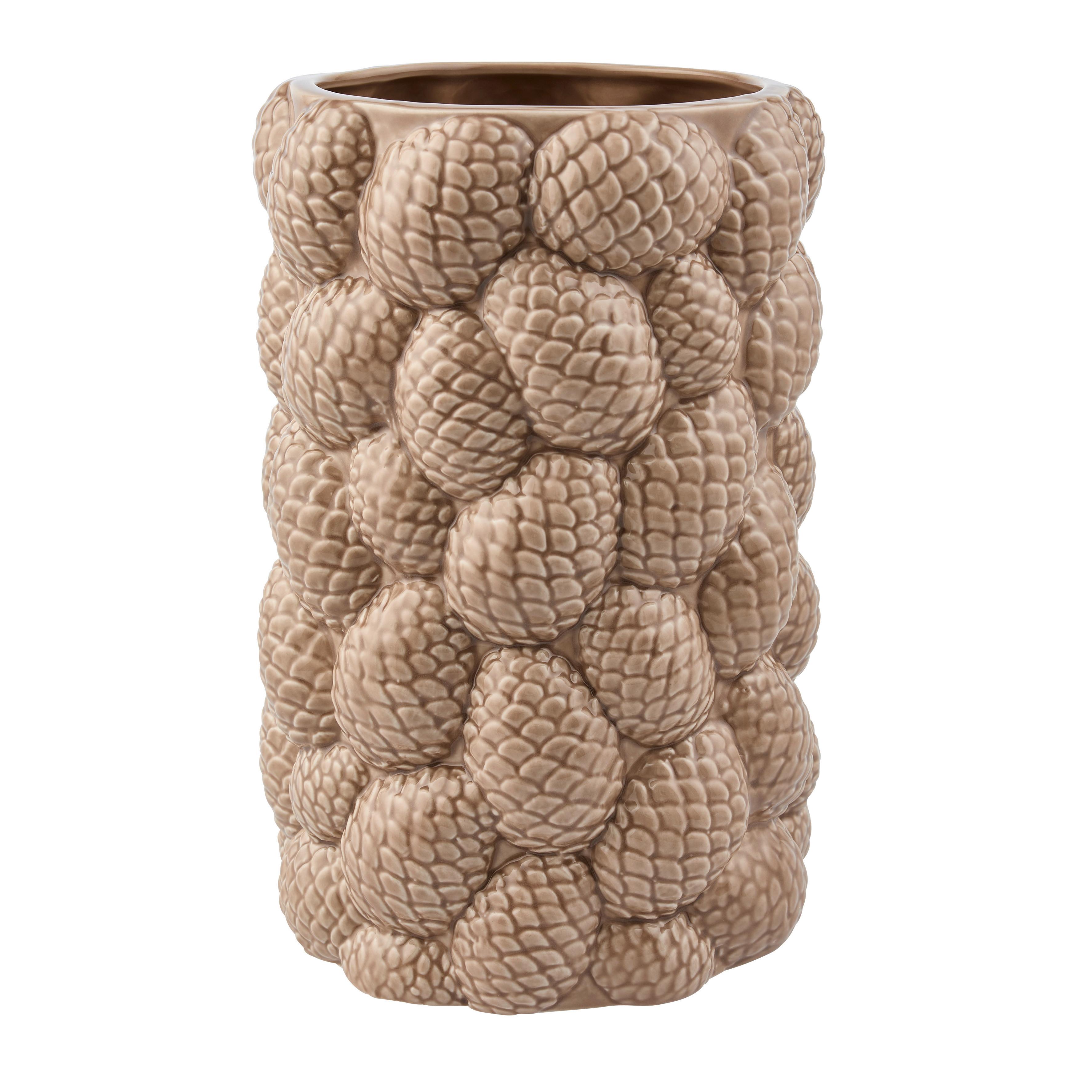 Váza PINECONE - hnědá, Konvenční, keramika (18/27,5cm) - Mömax