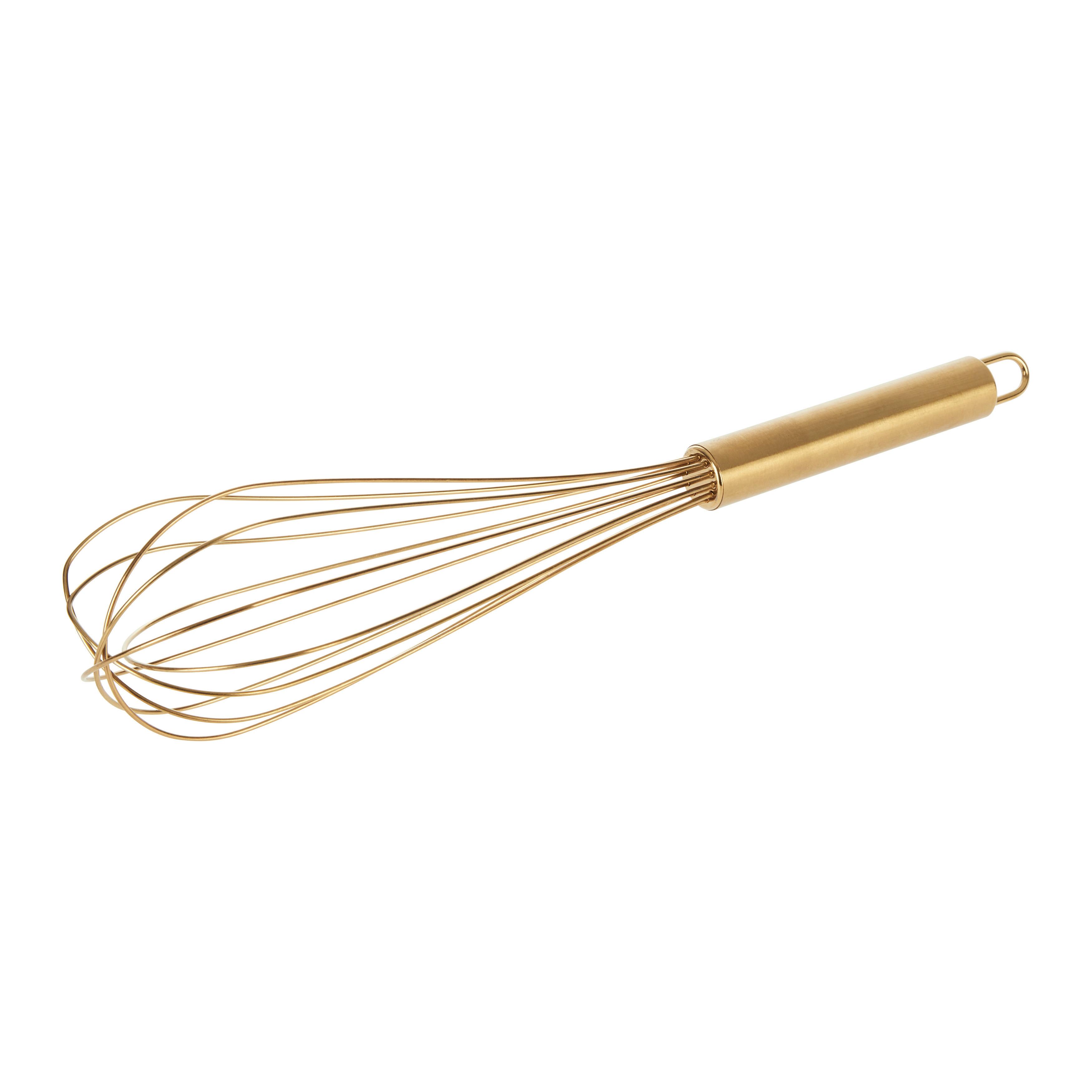 šlehací metla GOLDEN AUTUMN - barvy zlata, Moderní, kov (30.5cm) - Modern Living