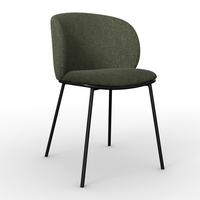 Stolička Malea MALEA - čierna/zelená, Modern, kov/drevo (49/81/52cm) - Bessagi Home