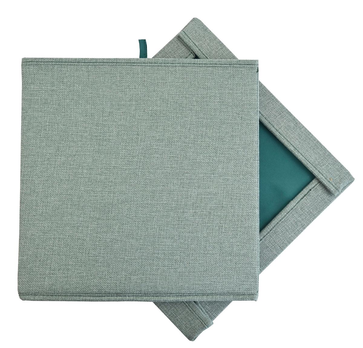 Skladací box BOBBY S VEKOM - zelená, Modern, kartón/textil (33/33/33cm) - Mömax