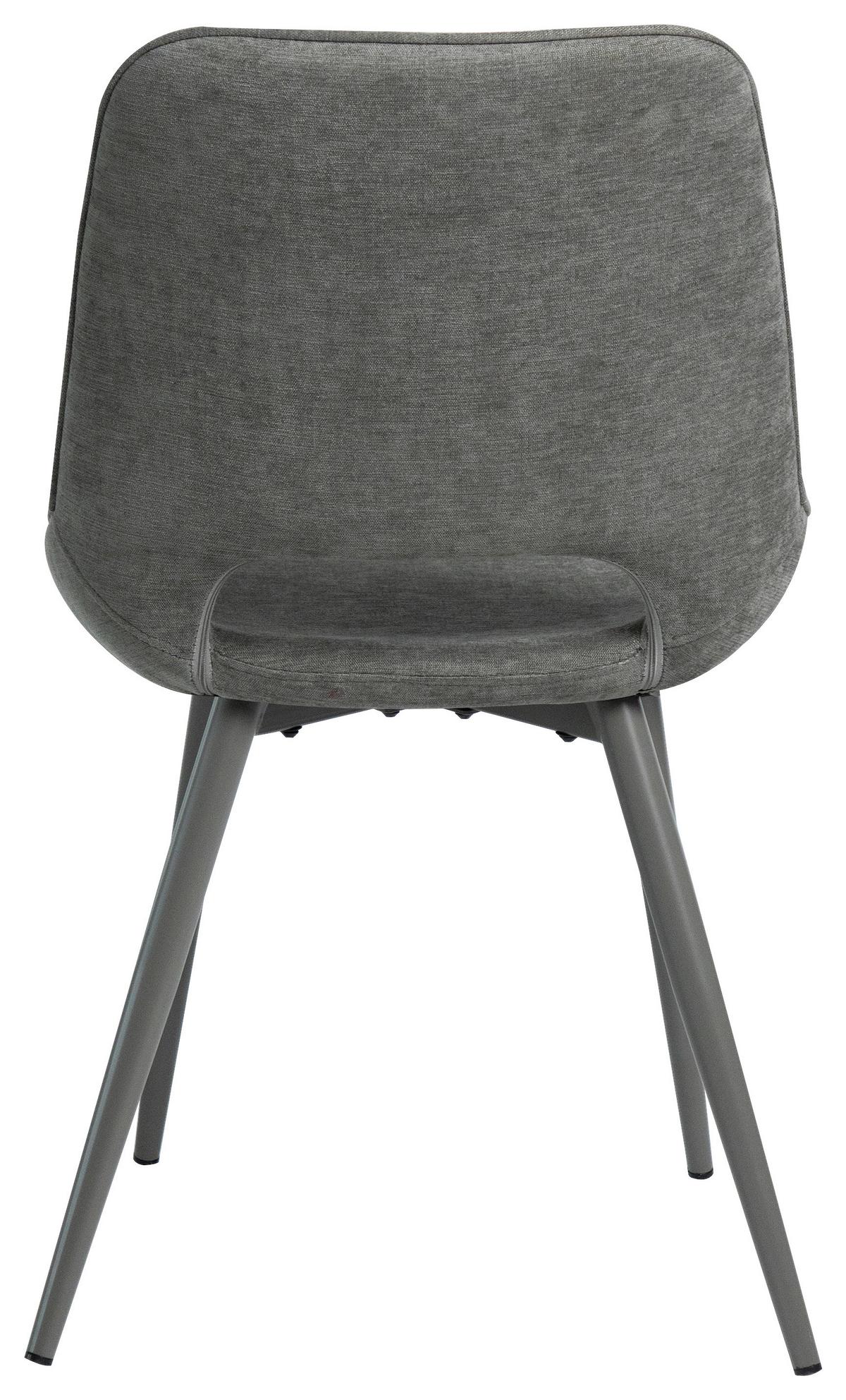 Stuhl Vero Grau B: 50 cm - Grau, MODERN, Textil/Metall (50/86/62cm) - Livetastic