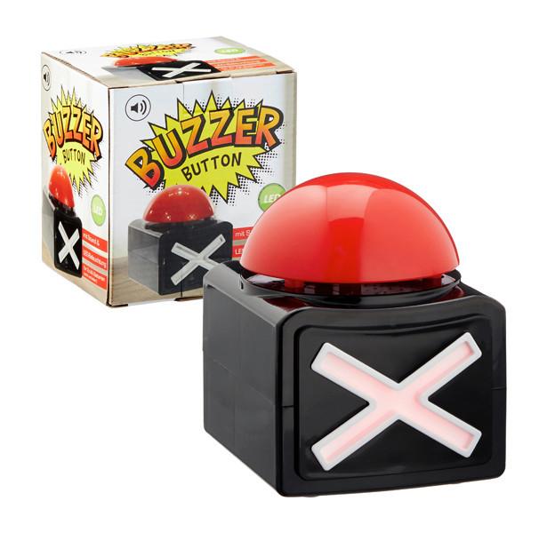 Spielekonsole Buzzer Button - Rot/Schwarz, Basics, Kunststoff/Metall (9,7/11,5/11,00cm)