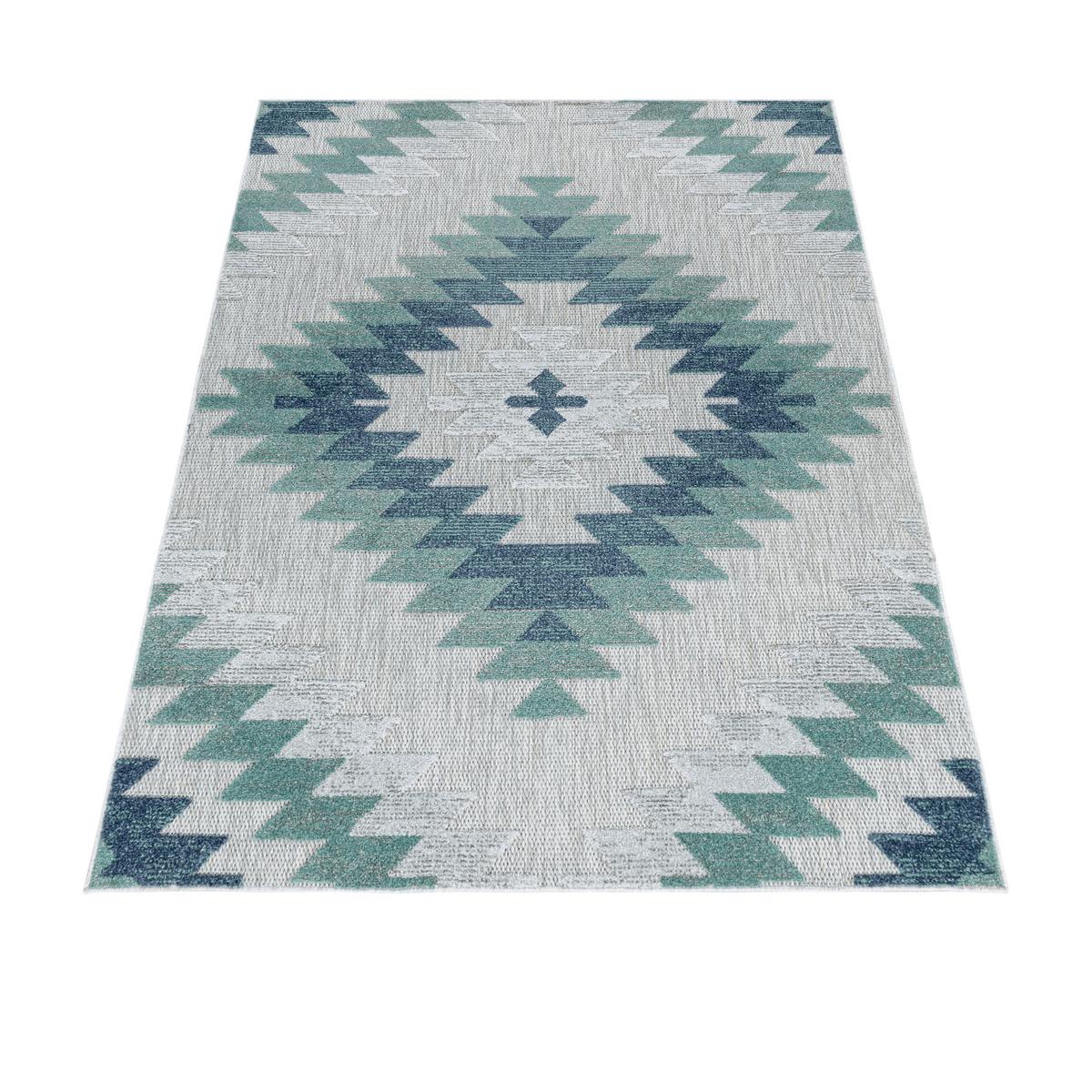 Flachwebteppich Bahama - Blau, Design, Textil (140/200cm) - Novel