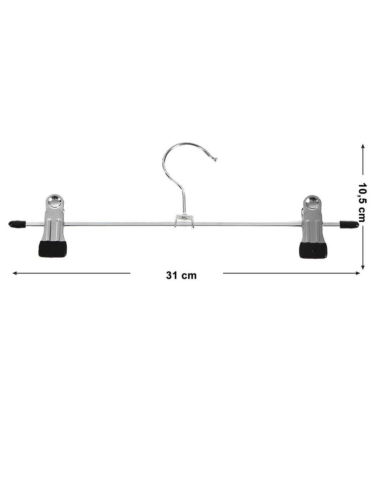 Hosenbügel Schwarz/Edelstahlfarben B:31cm - Edelstahlfarben/Schwarz, Basics, Metall (31/10.5/0.23cm)