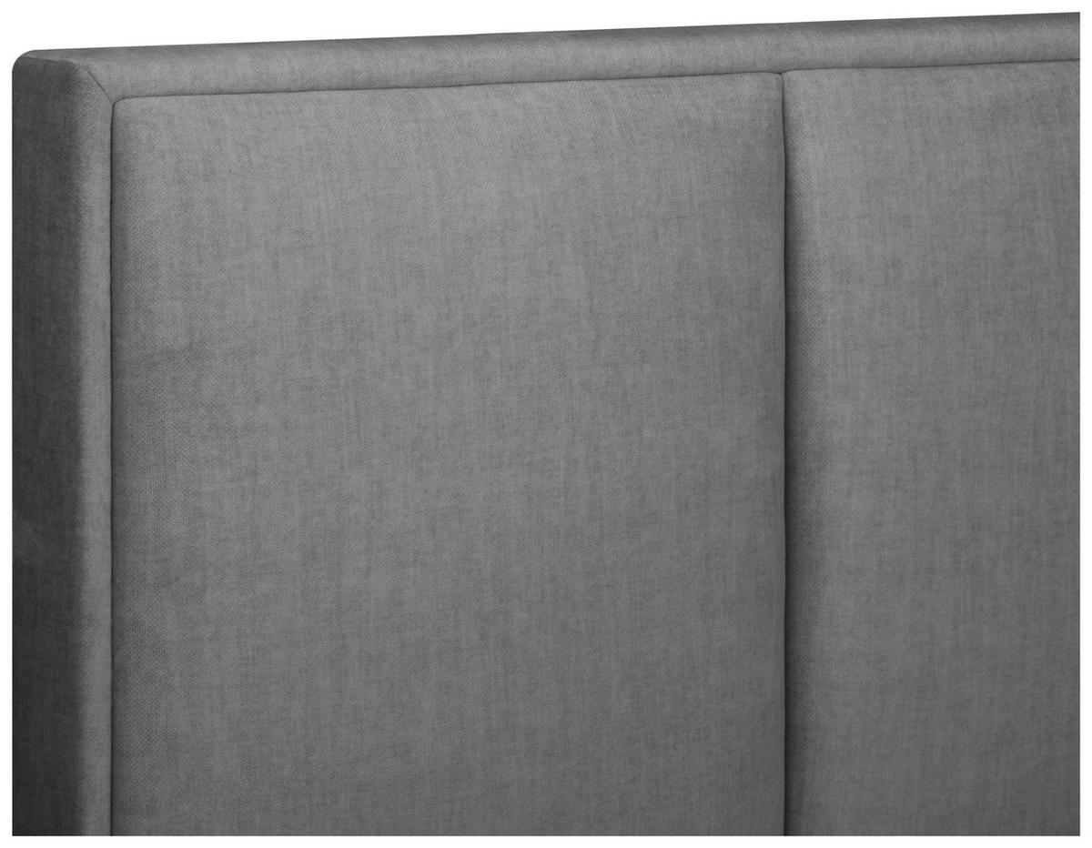 Boxspringbett mit Topper 180x200 cm Graz, Grau - Alufarben/Grau, MODERN, Textil (180/200cm) - MID.YOU