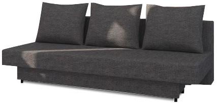 Schlafsofa Amaza Grau, B: 190 cm - Dunkelgrau/Schwarz, Design, Textil (190/83/82cm) - MID.YOU