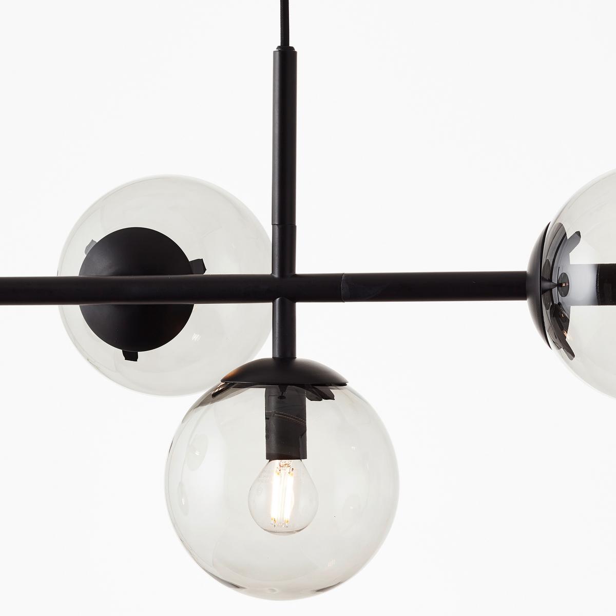 Hängeleuchte 99220/93 Ariol - Schwarz/Grau, Design, Glas/Metall (93,3/34,5/147,5cm) - Brilliant