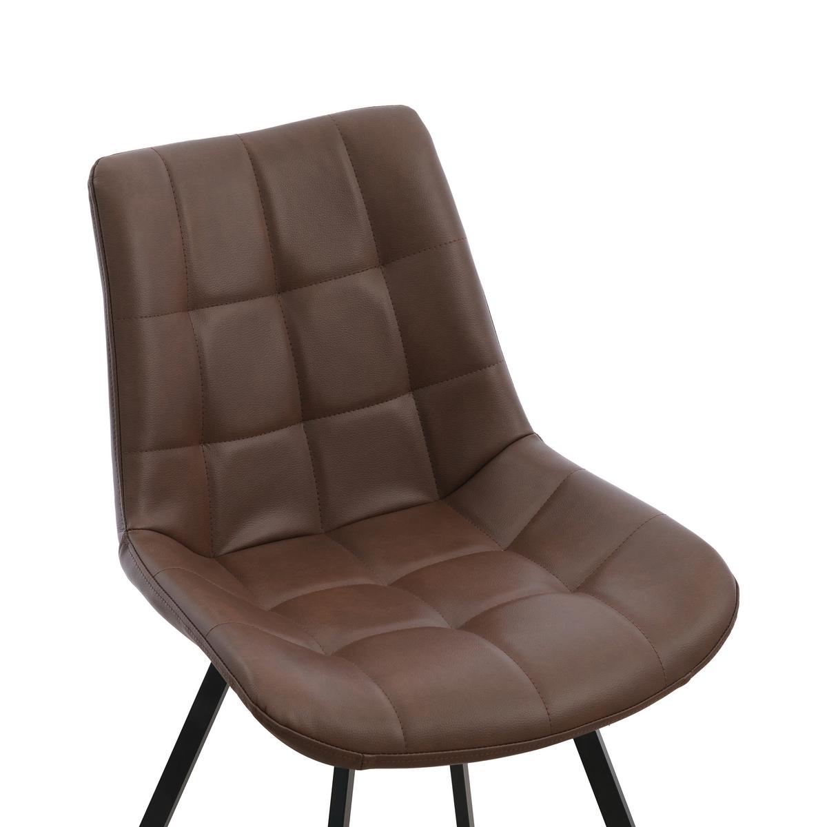Stuhl Fritz Braun/Schwarz B: 54 cm - Schwarz/Braun, MODERN, Textil/Metall (54/86/62cm) - MID.YOU