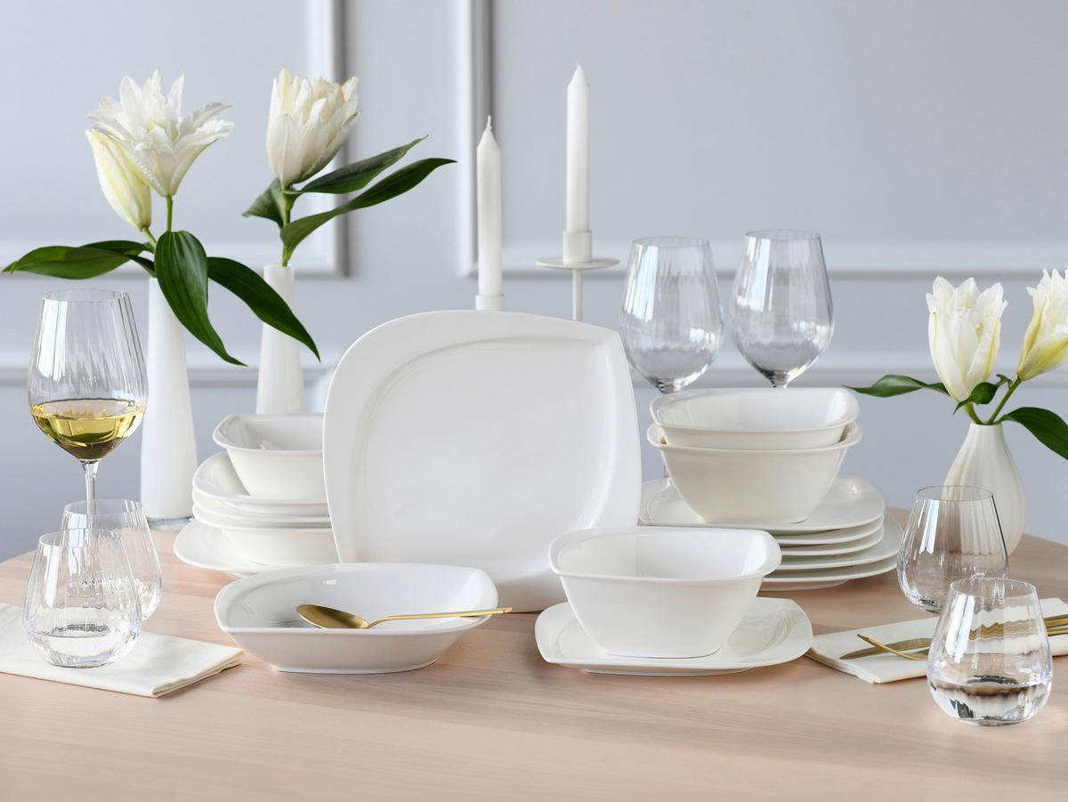 Kombiservice Melbourne Weiß 16-Tlg - Weiß, Basics, Keramik - Creatable