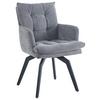 ŽIDLE S PODRUČKAMI HANNA - šedá/černá, Moderní, kov/textil (60/88/64cm) - Mömax